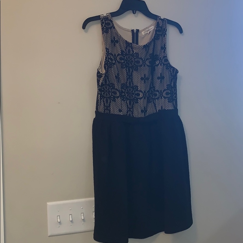 Cute Black Dress with Lace